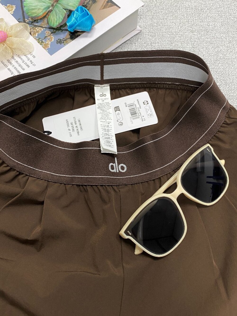Espresso Brown💗ALO Yoga Suit Up Trouser (Regular) Wide Leg Pants 30”🤎XS-S Only - Picture 4 of 8